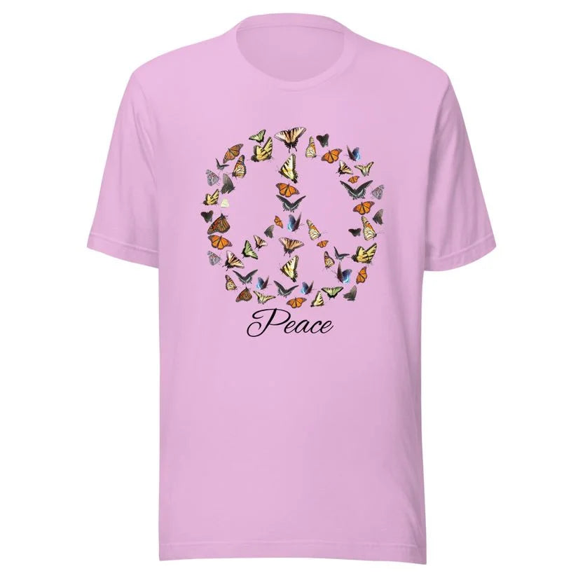 Peace sign butterfly t-shirt