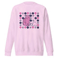 Snowflake heart cat premium sweatshirt