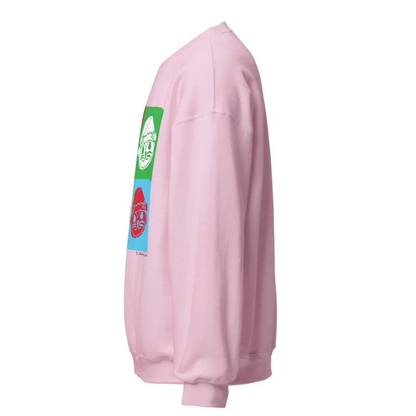 Heart pop art cat sweatshirt