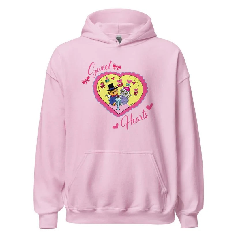 Sweet heart cats hoodie