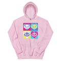 Heart pop art cat hoodie